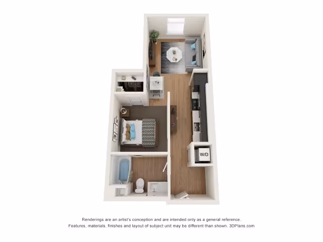 One Bedroom MFTE A421 floor plan